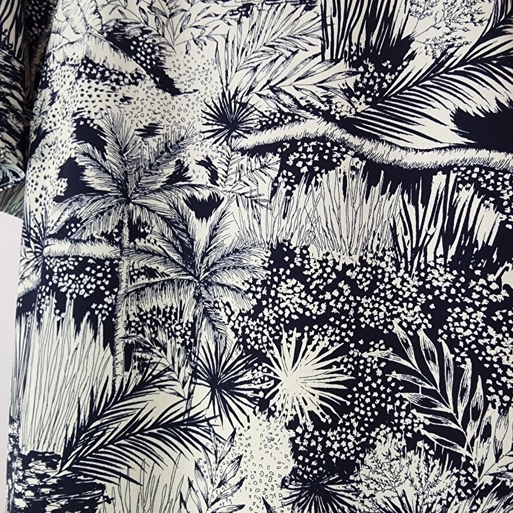 Primark 12 Palm Trees Blue White NWOT - Picture 7 of 11